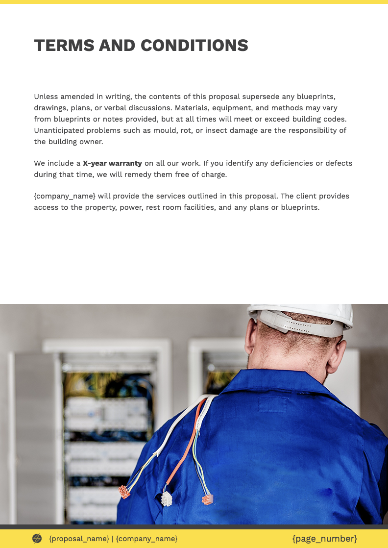 Electrical Services Proposal Template